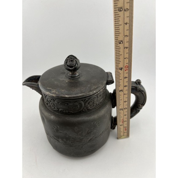 Vintage Warren Silver Plate Co. Tableware Antique Floral Silver-Plated Tea Pot‎ - Picture 7 of 8
